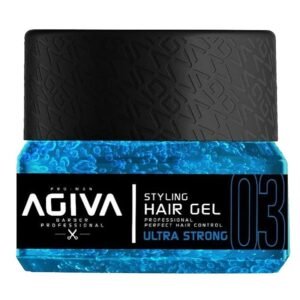 001-WAX-226_191120241232340.jpg ג'ל לשיער Agiva Styling Hair Gel Ultra Strong 03 - Blue 700ml - אחיזה מקסימלית לעיצוב מושלם
