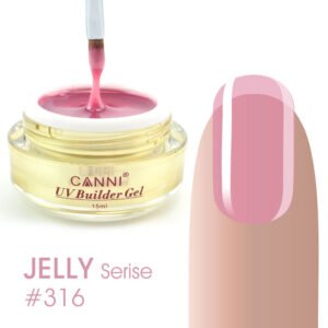 ג'ל בנייה לציפורניים CANNI 316 גוון ורוד חצי אטום