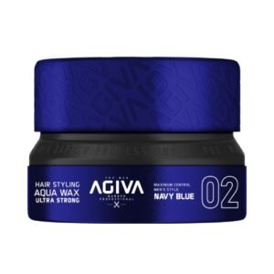 8683348000011_050320251457251.jpg ווקס לשיער Agiva Hair Wax 02 NAVY BLUE Aqua Wax Ultra Strong 155mL אגיבה