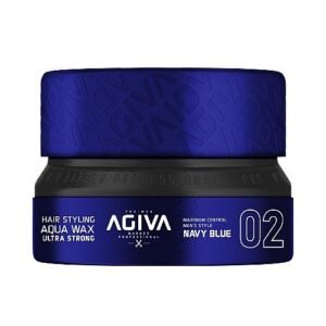 8683348000738_050320251721330.jpg ווקס לשיער Agiva Hair Wax 02 NAVY BLUE Aqua Wax Ultra Strong 90mL אגיבה