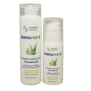 90d5735ea028a964ad0d454076e10bb2.webp Dermafine + דרמפין פלוס קרם הרגעה טיפולי לעור מגורה ואדמומי שרונ'ס - 100 מ"ל