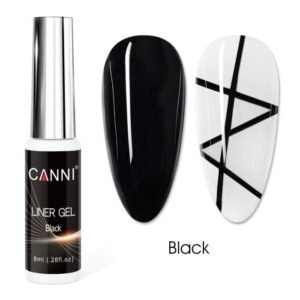 לק ג'ל מכחול דק | 8 מ"ל | שחור | LINER GEL | קאני CANNI
