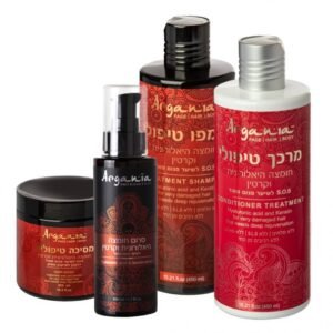 ארגניה סט ערכת טיפוח לשיער חומצה היאלורונית וקרטין – Argania